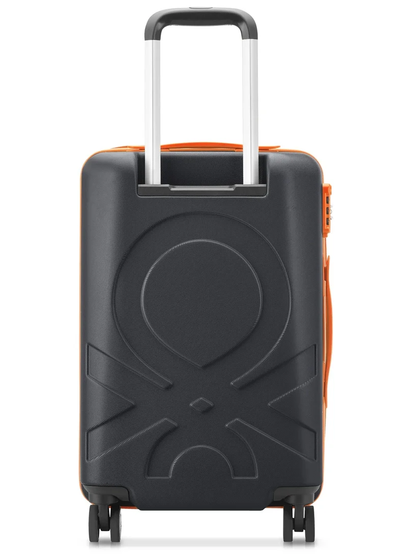 UNITED COLORS OF BENETTON  Fabrica 55 Cm 4 Double Wheeled Hardside Non-Expandable Cabin Luggage Trolley Case - Black  | Best Price UAE